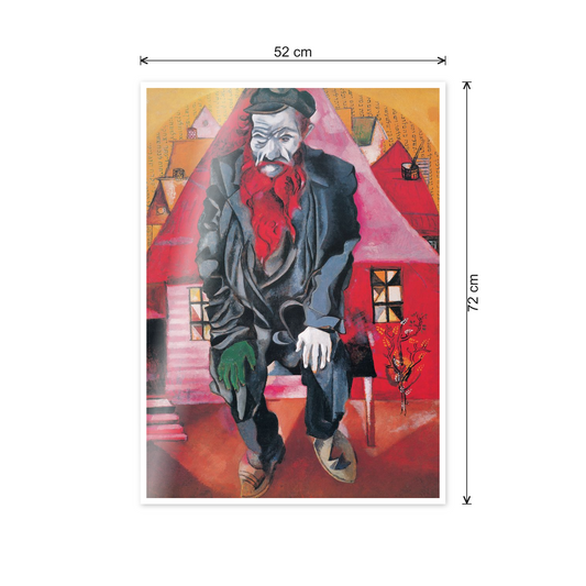 Homage to Chagall - Jew in Pink cm 50x70 - misure