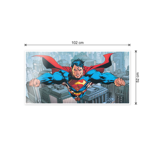 Homage to Superman Flying Over Metropolis cm 100x50 - misure