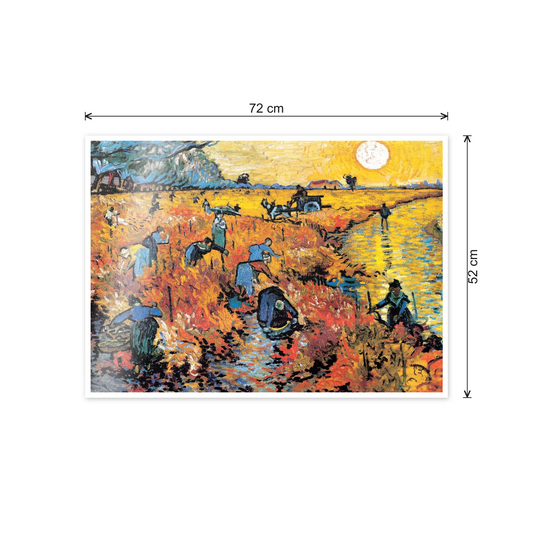 Homage to Van Gogh - Die Roten Weinberge Von Arles cm 70x50 - misure