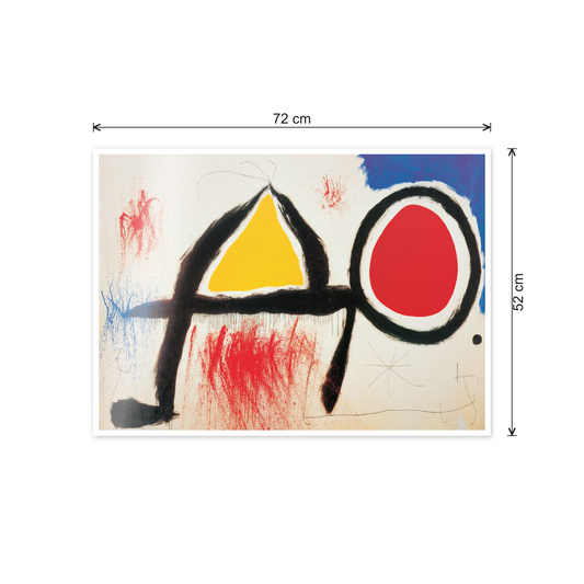 Homage to Mirò - Personagge Devan Le Soleil cm 70x50 - misure