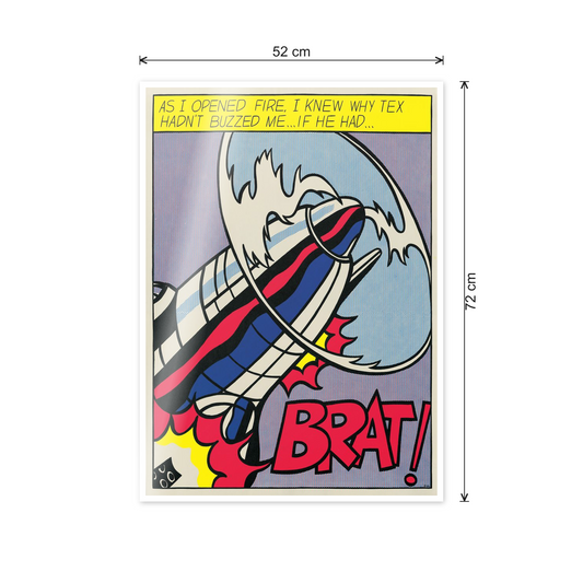Homage to Lichtenstein - As I Opened Fire Panel 1 cm 50x70 - misure