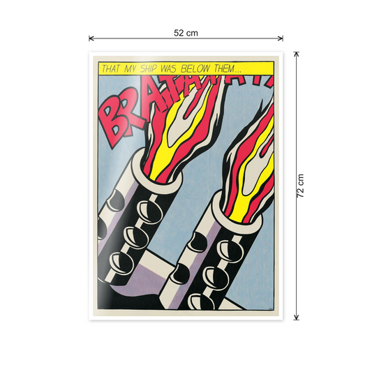 Homage to Lichtenstein - As I Opened Fire Panel 3 cm 50x70 - misure