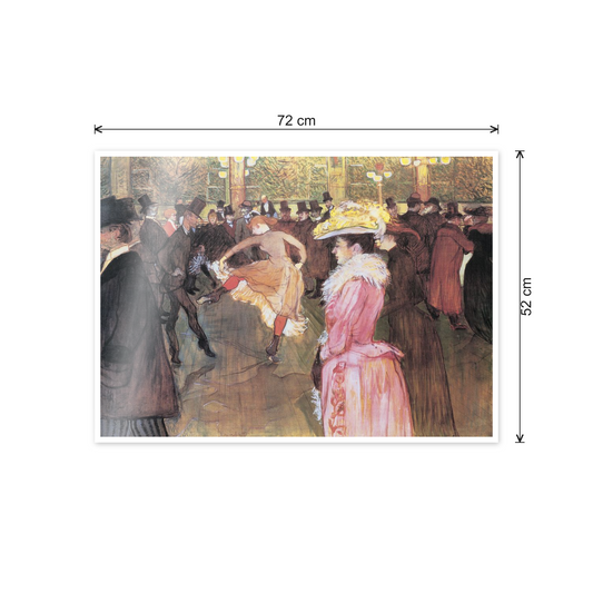 Homage to Toulouse-Lautrec - Ball im Moulin Rouge cm 70x50 - misure