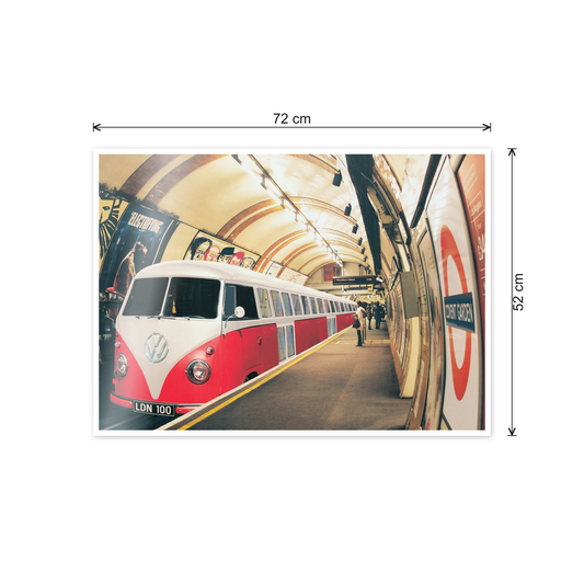VW Camper tube train cm 70x50 - misure