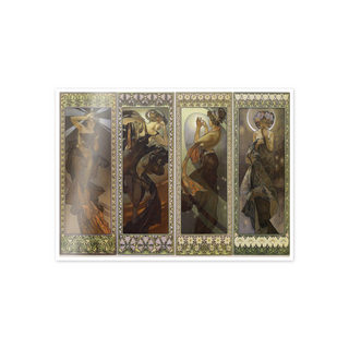 Homage to Mucha - The moon and stars - cm 72x52 - Adesivo da Muro