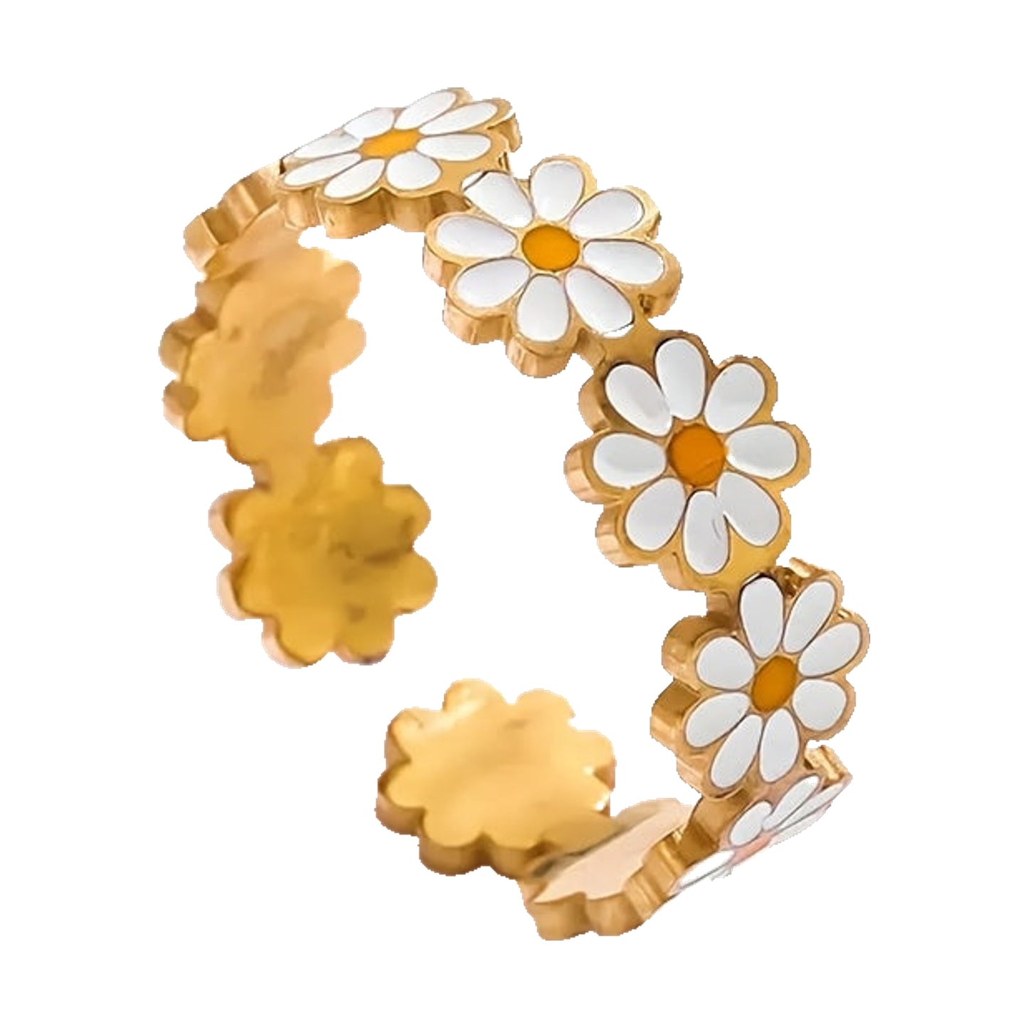 Anello aperto a margherita piccola