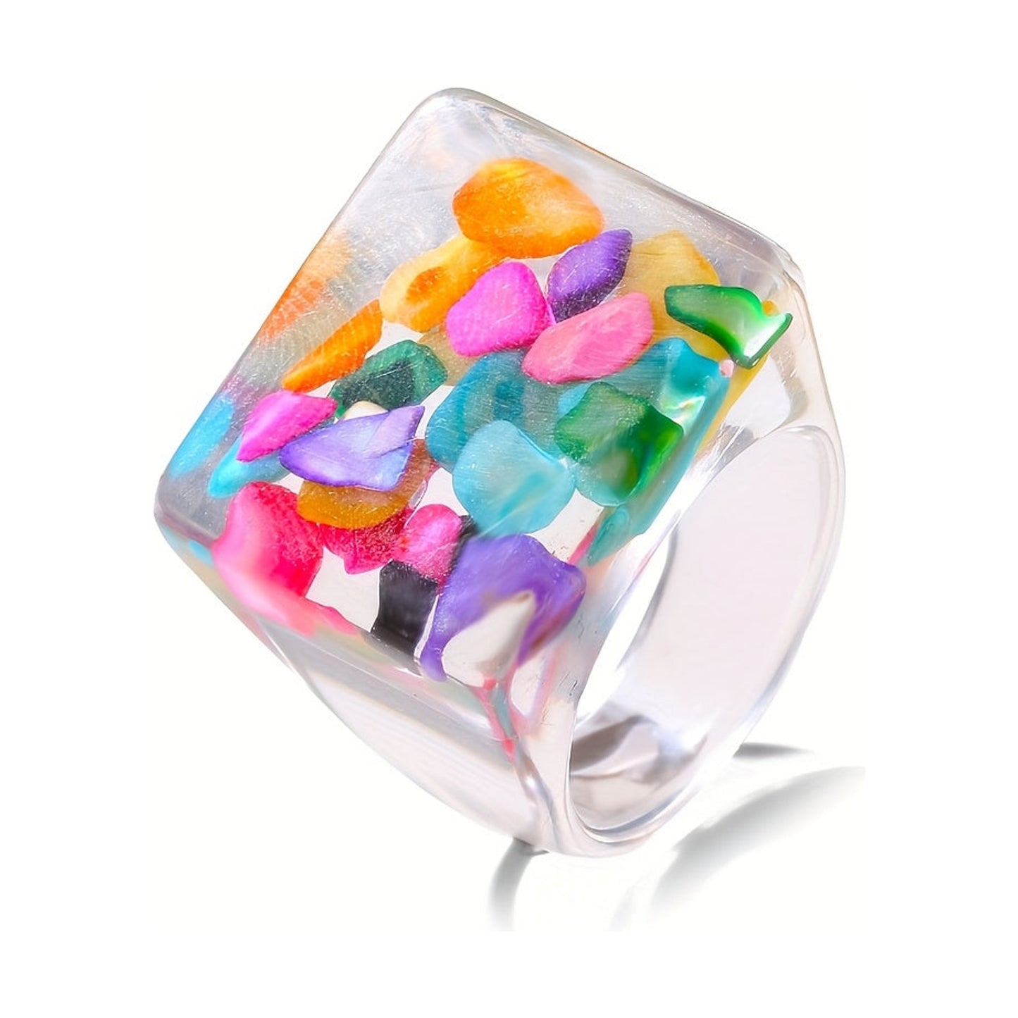 Anello da donna alla moda - Pietra colorata