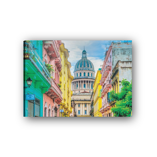 Hauser in calle barcellona Havanna - cm 70x50 - Tela Canvas