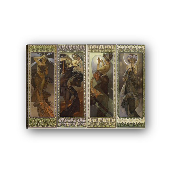 Homage to Mucha - The moon and stars - cm 70x50 - Tela Canvas