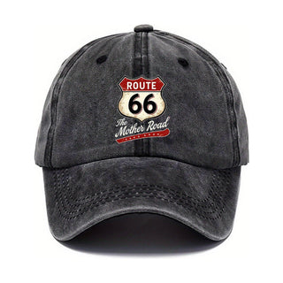 Cappello da Baseball Route 66 - Nero