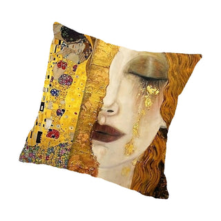 Fodera Cuscino Gustav Klimt - Il Bacio - 45x45 cm