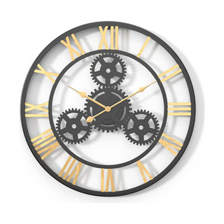 Orologio da parete silenzioso senza tic - Nero 50 cm