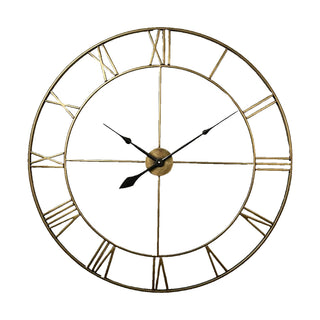 Orologio da parete in ferro - 90 cm retro colore dorato