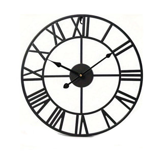 Orologio da parete in ferro - 50 cm Nero