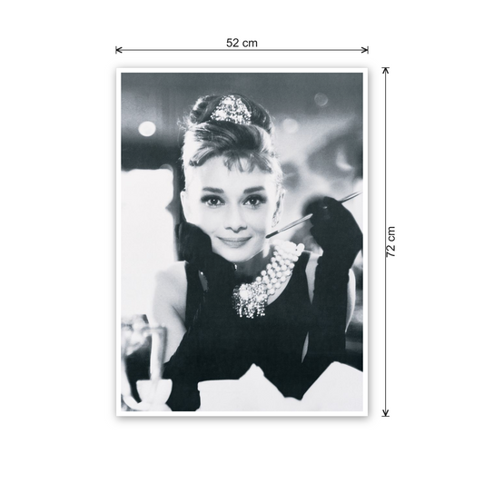 Homage to Audrey - Colazione da Tiffany cm 50x70 - misure