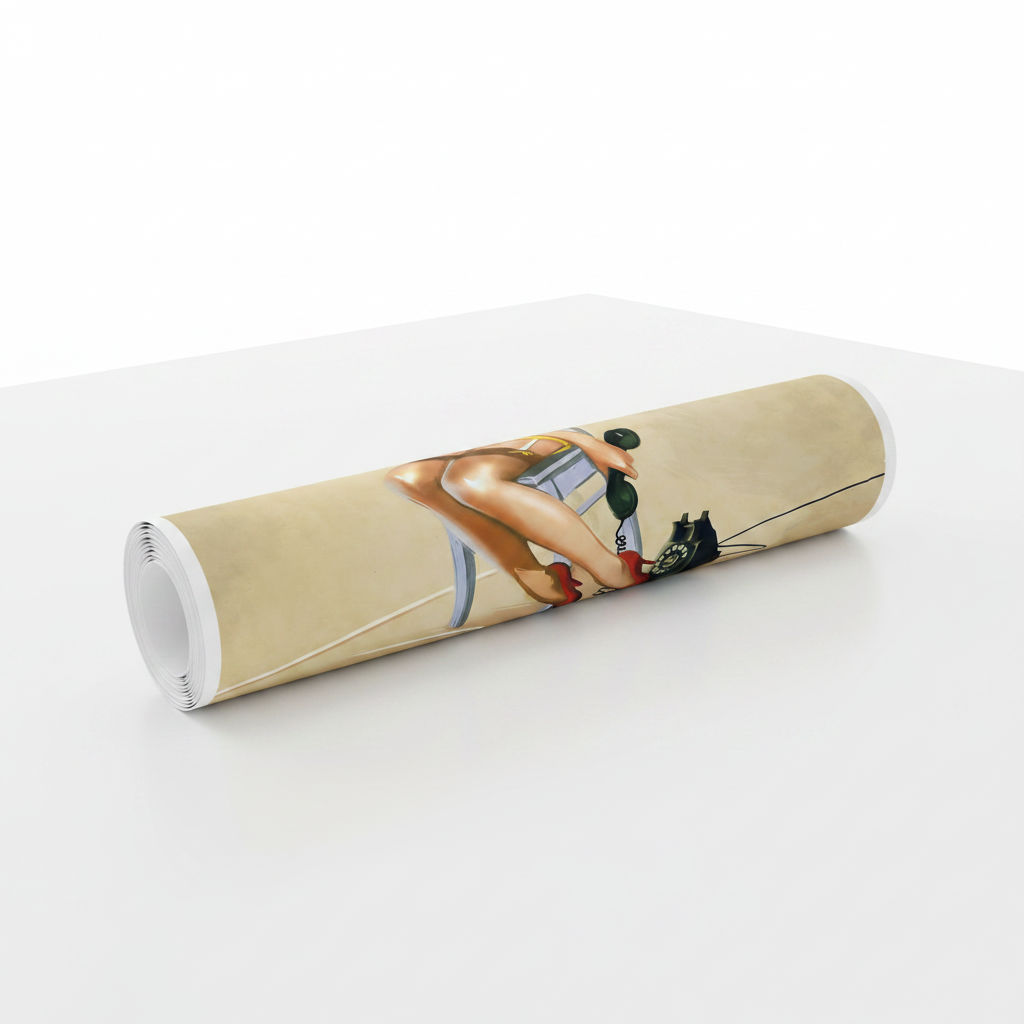Pin Up at phopne - cm 72x52 - Poster