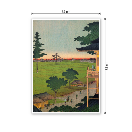 Homage to Hiroshige - Rakan Temple cm 50x70 - misure