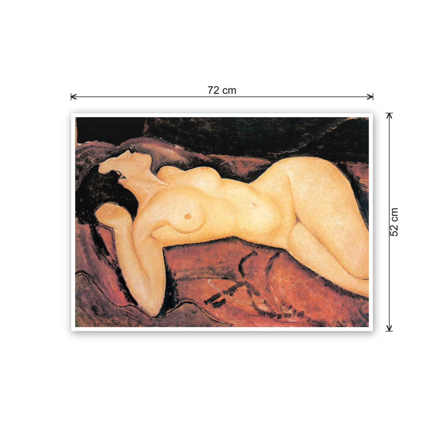Homage to Modigliani - Big Nude cm 70x50 - misure
