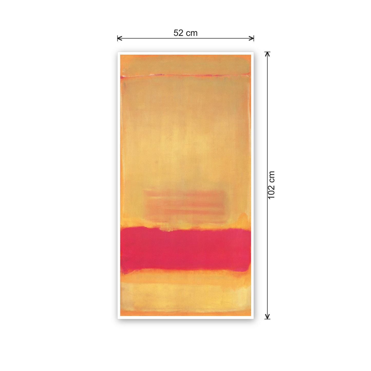 Homage to Rothko - Untitled, 1949 cm 50x100 - misure