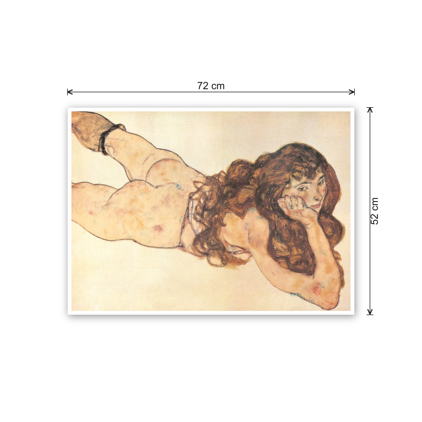 Homage to Schiele - Female Nude, 1917 cm 70x50 - misure