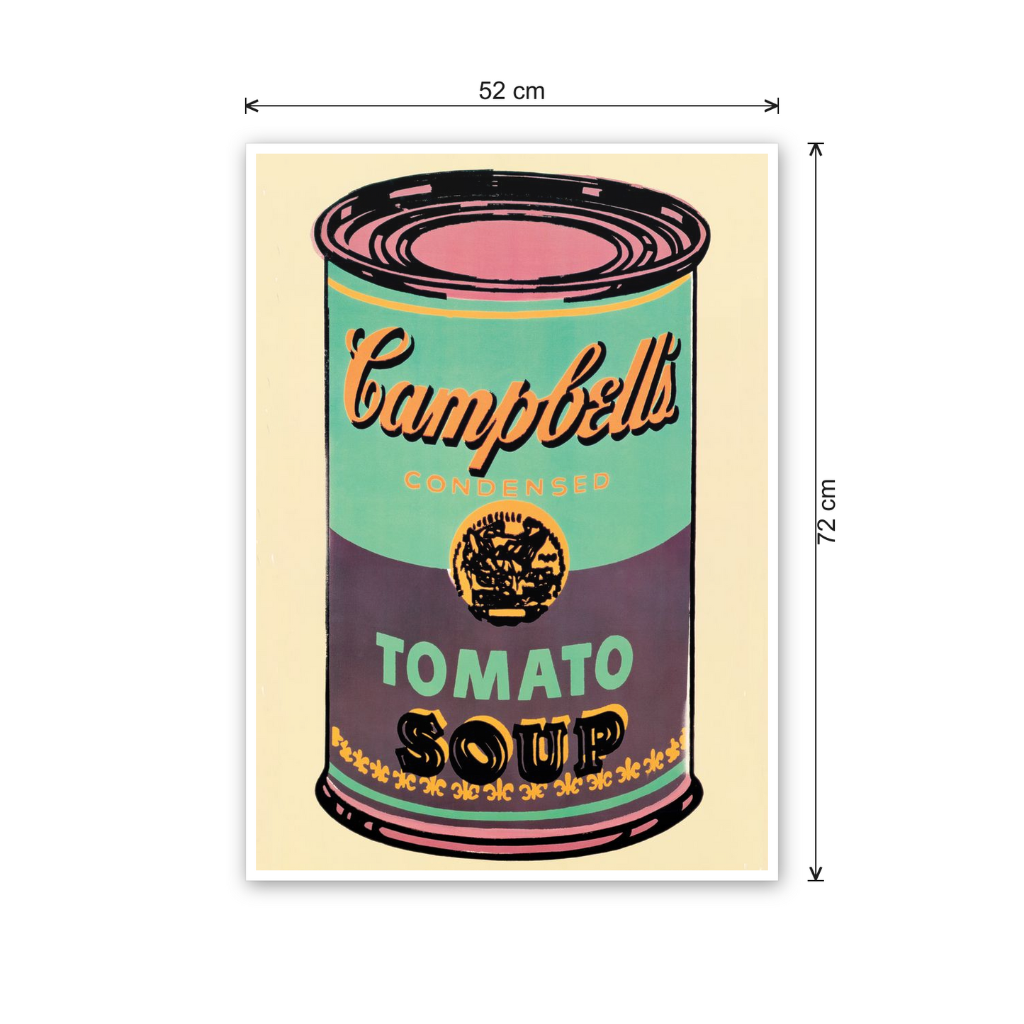Homage to Warhol - Campbell's Soup Can, 1965 cm 50x70 - misure