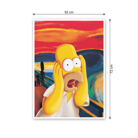 Homer the scream cm 50x70 - misure