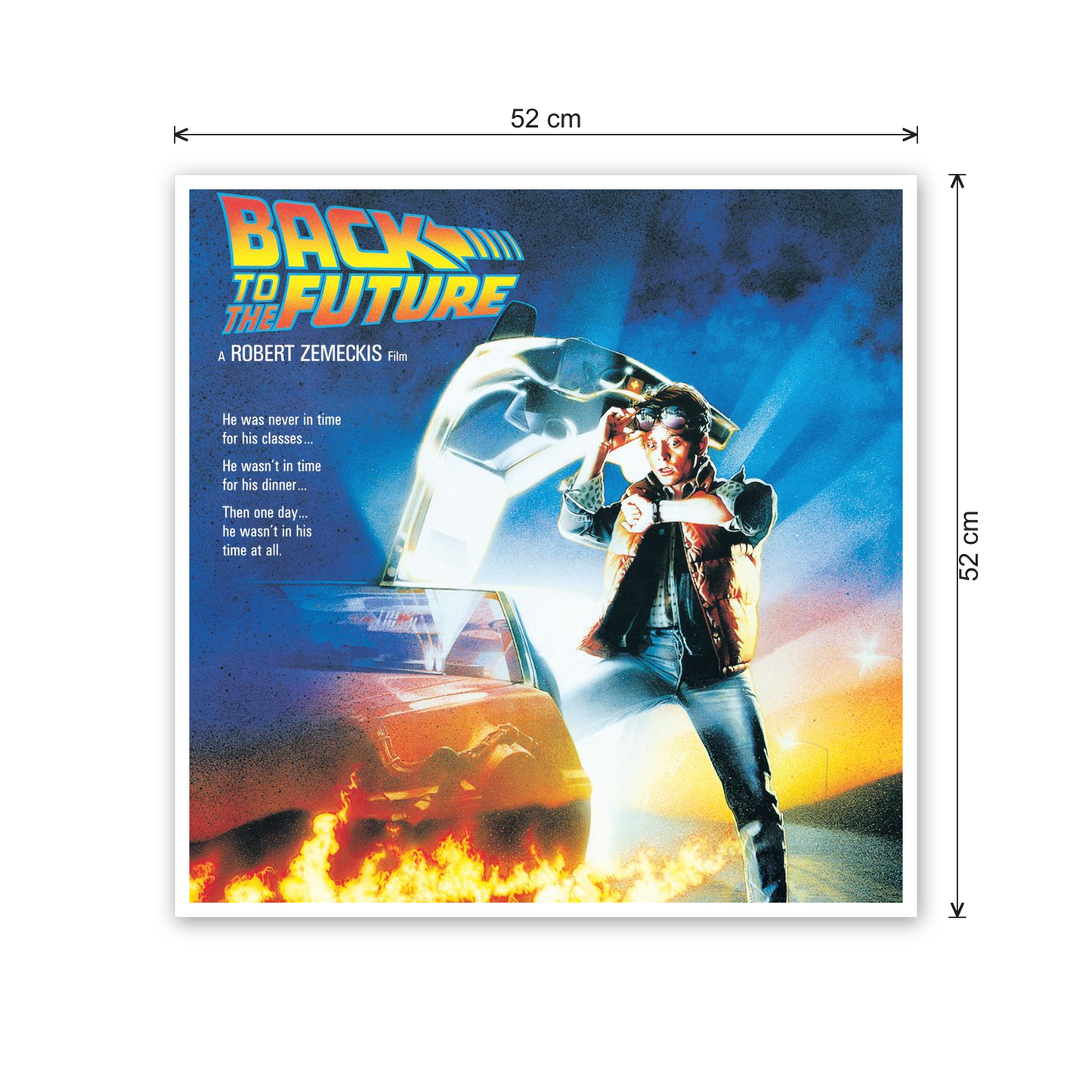 Back To The Future cm 50x50 - misure