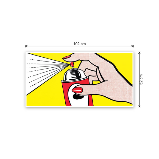 Homage to Lichtenstein - Spray,1962 cm 100x50 - misure