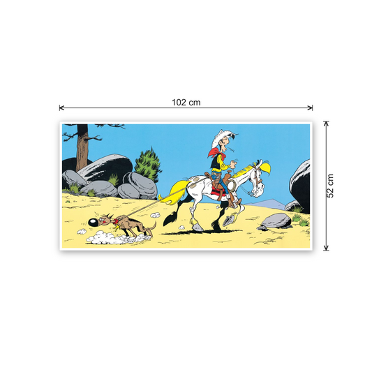 Homage to Lucky Luke e Ran Tan Plan cm 100x50 - misure