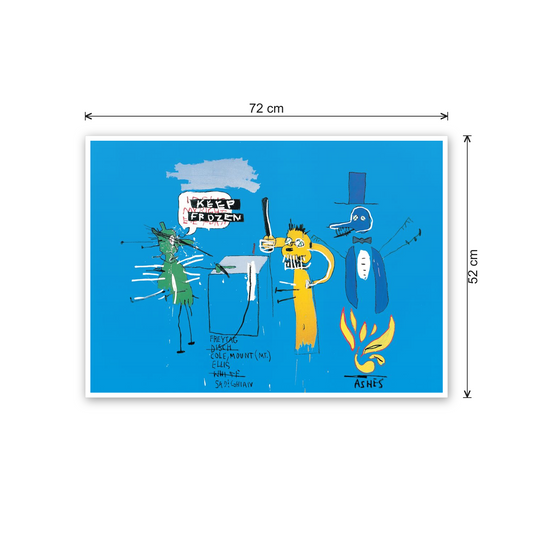Homage to Basquiat - The Dingoes Thet Park Their Brains With Their Gum cm 70x50 - misure