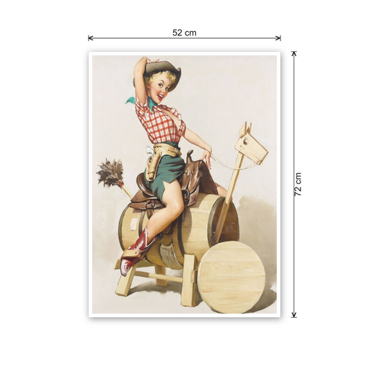 Pin up Horse cm 50x70 - misure