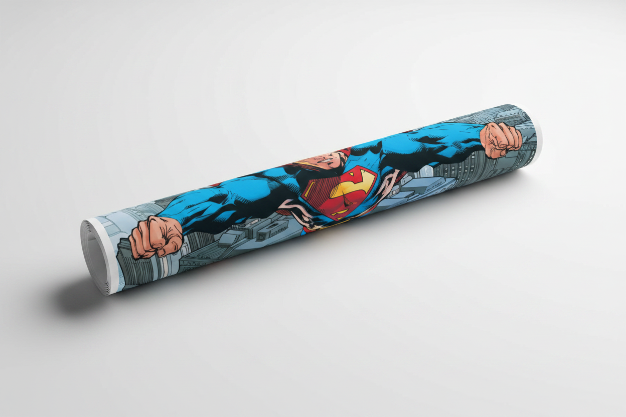 Homage to Superman Flying Over Metropolis - cm 102x52 - Poster
