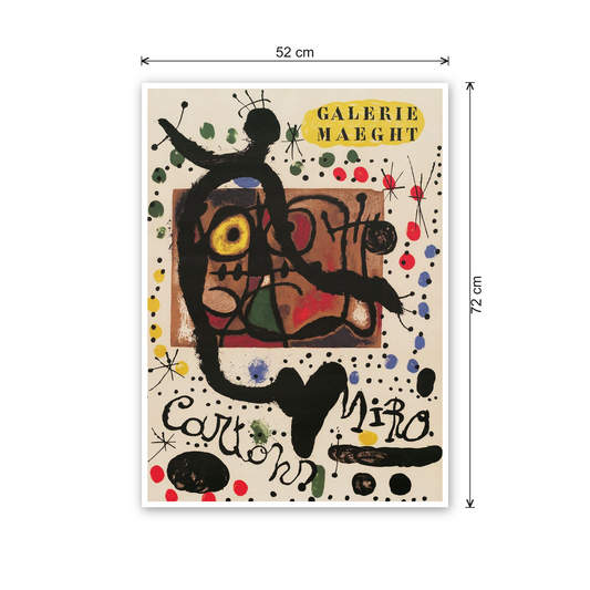 Homage to Mirò - Cartoon cm 50x70 - misure
