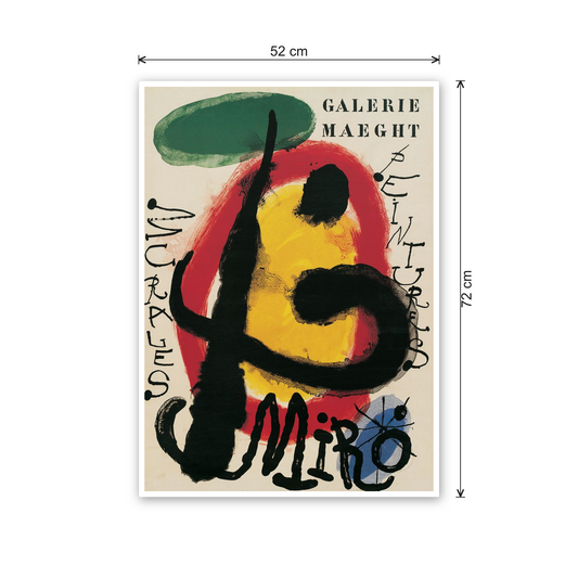 Homage to Mirò - Murales Peintures cm 50x70 - misure