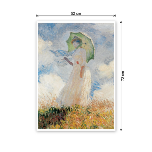 Homage to Monet - Lady With Umbrella cm 50x70 - misure