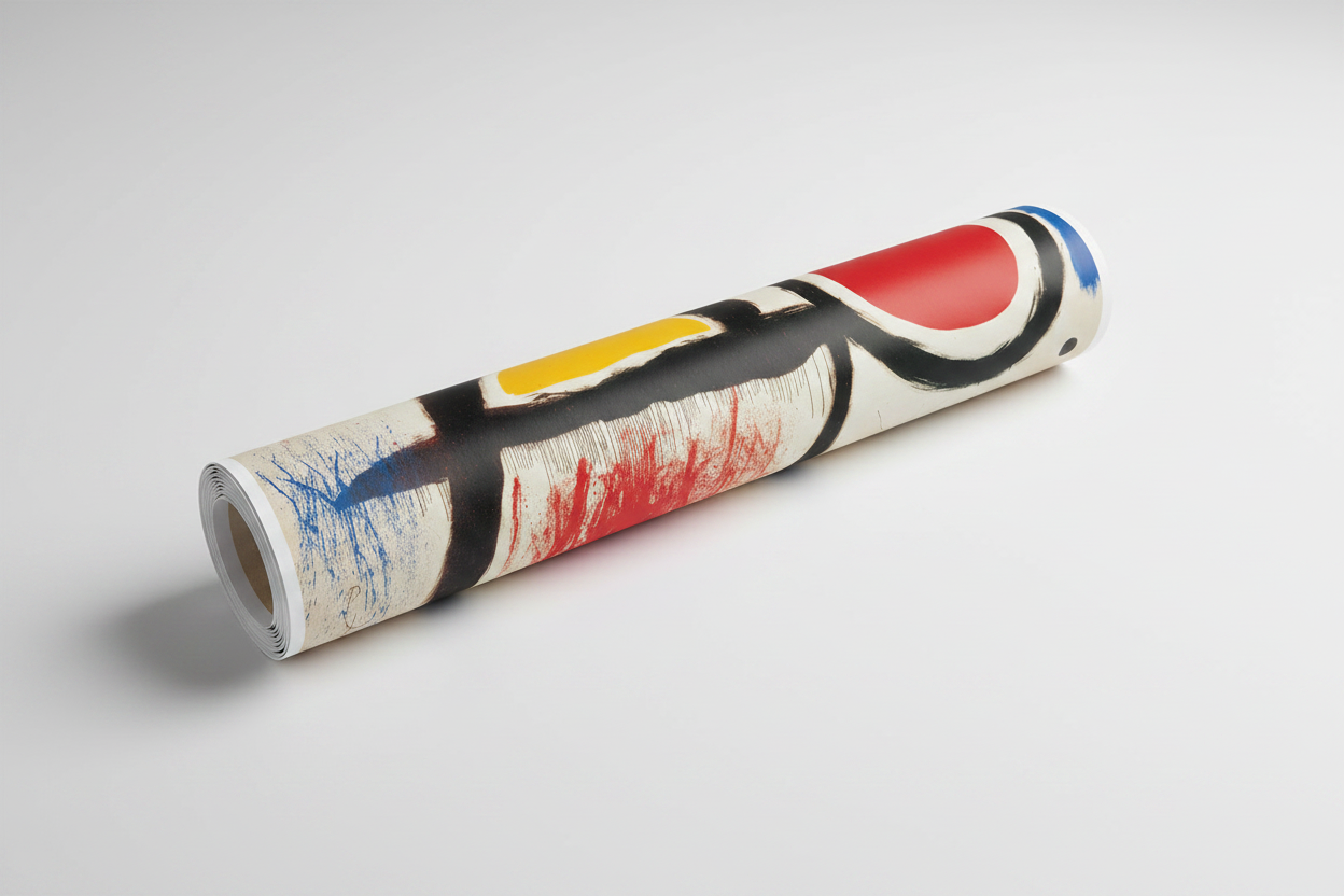 Homage to Mirò - Personagge Devan Le Soleil - cm 72x52 - Poster