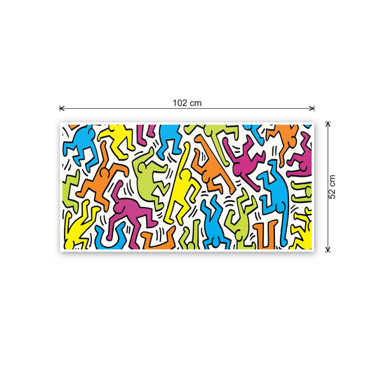 Homage to Haring - Untitled 1983 cm 100x50 - misure
