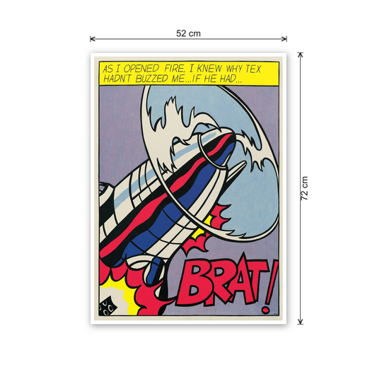 Homage to Lichtenstein - As I Opened Fire Panel 1 cm 50x70 - misure