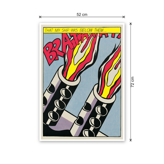 Homage to Lichtenstein - As I Opened Fire Panel 3 cm 50x70 - misure