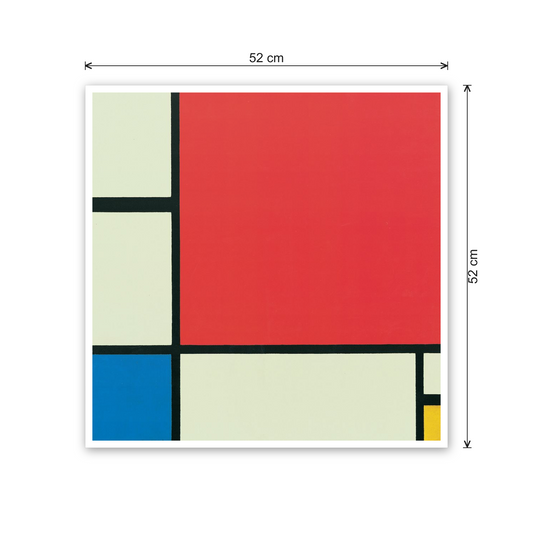 Homage to Mondrian - Composition in Red, Blue, and Yellow cm 50x50 - misure