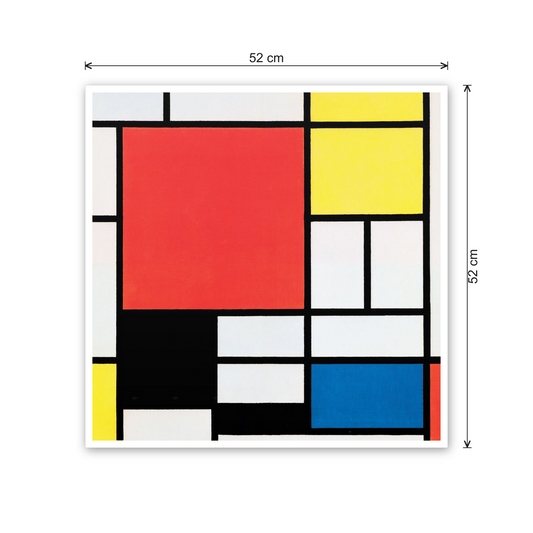 Homage to Mondrian - Composition with Red, Yellow, Blue, and Black cm 50x50 - misure