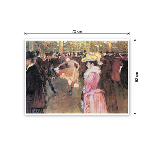 Homage to Toulouse-Lautrec - Ball im Moulin Rouge cm 70x50 - misure