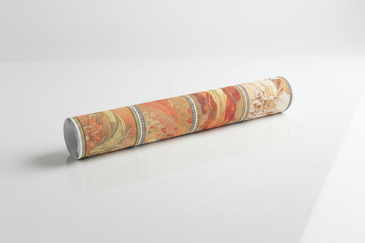 Homage to Mucha - Les saisons 1900 - cm 102x52 - Poster