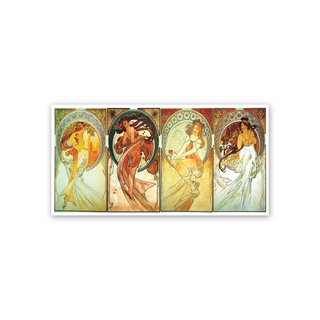 Homage to Mucha - Poetry, dance, painting, music - cm 102x52 - Poster