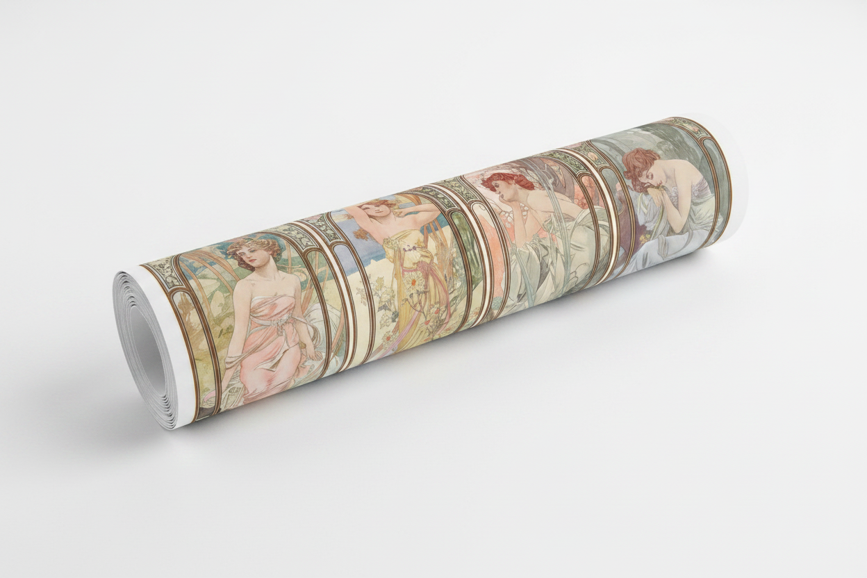 Homage to Mucha - Time of the day - cm 72x52 - Poster