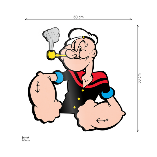 Popeye cm 50x50 - misure