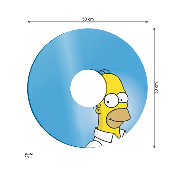 Ciambella Homer - cm 50x50 - Acrilico Sagomato
