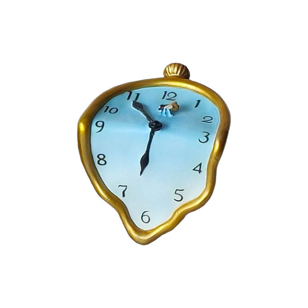 Salvador Dalì - Orologio - h 8 cm - Scultura 3D - Fatta e Dipinta a Mano