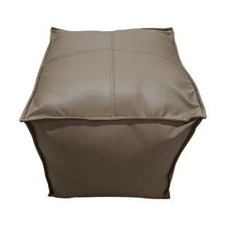 Pouf Marocchino in Pelle - Caffè 38×38×38 cm