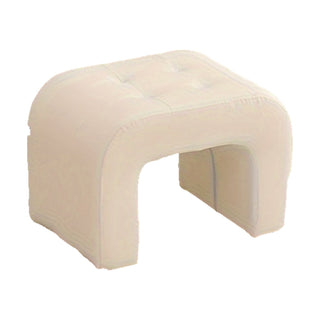 Pouf ad Arco Trapuntato - Bianco 44×30×32 cm